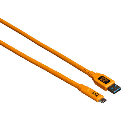 Tether Tools TetherPro USB Type-C Male to USB 3.0 Type-A Male Cable (15', Orange)