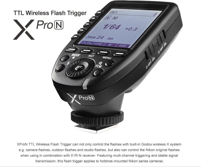 Godox XProN TTL Wireless Flash Trigger for Nikon Cameras