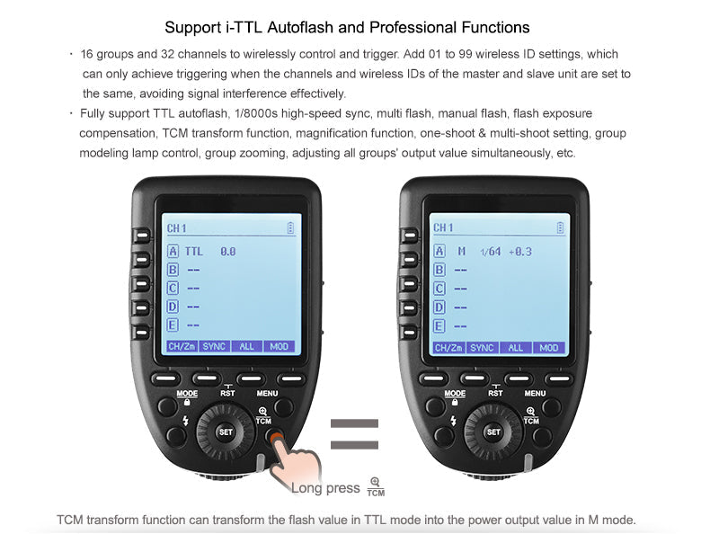 Godox XProN TTL Wireless Flash Trigger for Nikon Cameras