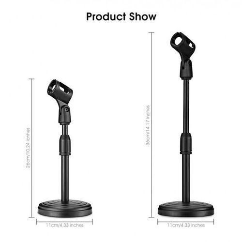 Vocal Microphone Stand Holder For Mobile Phone Black