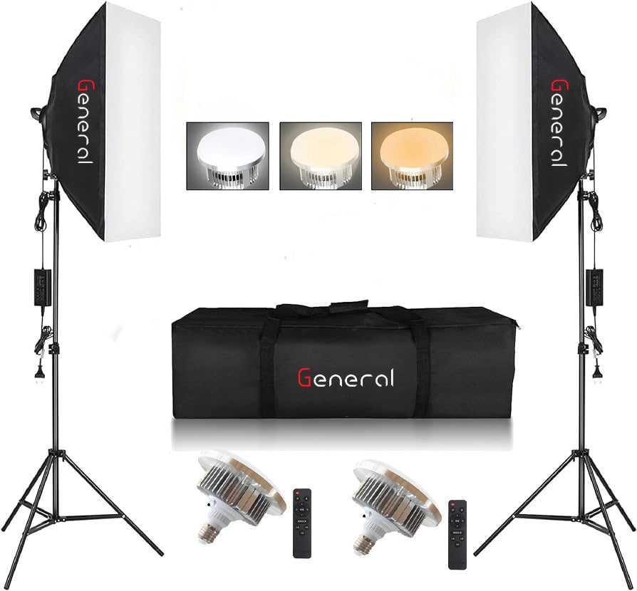 LIGHT KIT2pc With Soft Box LED 2X150W