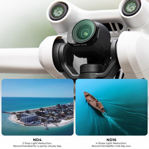 DJI Drone Mini 3 Pro & Mini 3 Variable ND2-ND32 Filter with Single-sided Anti-reflection Green Film Waterproof and Scratch-resistant