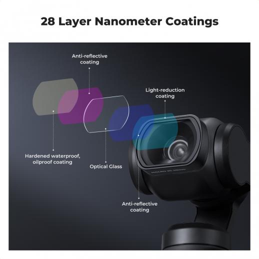 k&f Magnetic Close Up Macro Lens Filter for DJI Osmo Pocket 3, 10X Magnification, Macro 25-40mm Focal Length with 28 Multi-Layer Coatings