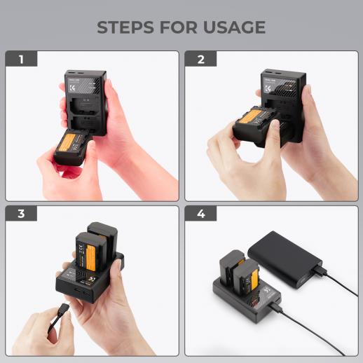 NP-FZ100 Battery Charger Set for Sony Alpha A7 III, A7R III (A7R3), A9, a6600, a7R IV, Alpha a9 II (2-Pack, Micro USB Port, 2280mAH