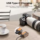 NP-FZ100 Battery with USB Type C Fast Charging, 2280mAh Camera Battery for Sony A7iii, Alpha A7R3, A6600, A7R IV, Alpha a9 II, No Charger Needed