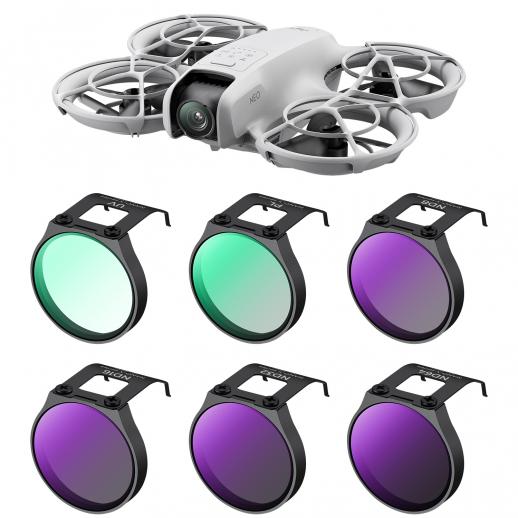 k&f DJI NEO Done ND & CPL Filter Set 6-Pack UV+CPL+ND8+ ND16+ ND32+ND64 Polarizer Neutral Density Drone Lens Filter, Multi-Coated HD Optical Glass / Aluminum Frame